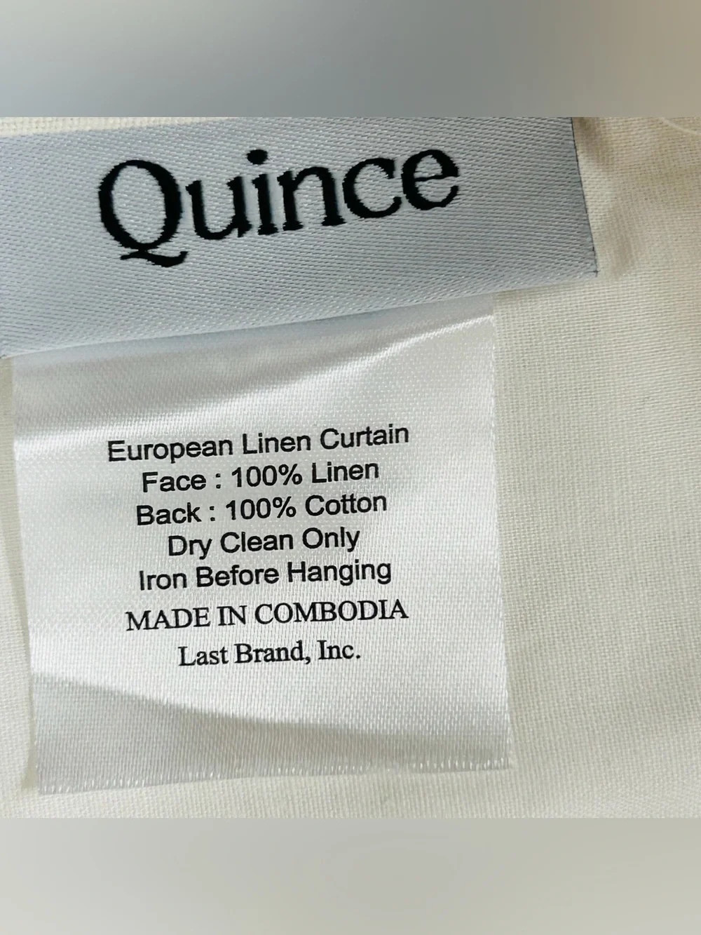 NWT QUINCE Set Of 2 48x84 European Linen Curtains Cream 8807